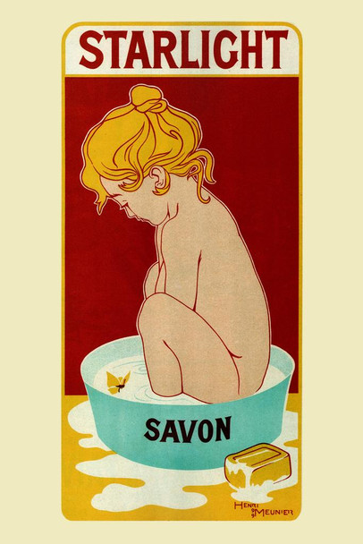 Laminated Starlight Soap Vintage Illustration Art Deco Vintage French Wall Art Nouveau French Advertising Vintage Poster Prints Art Nouveau Decor Poster Dry Erase Wall Art 12x18