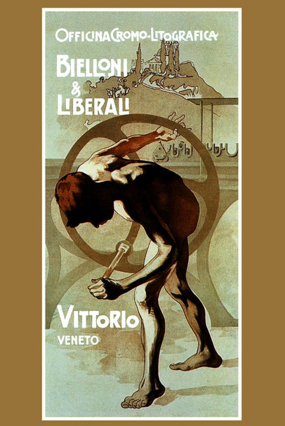 Laminated Vittorio Veneto Bielloni Liberali Vintage Illustration Travel Art Deco Vintage French Wall Art Nouveau French Advertising Vintage Poster Print Art Nouveau Decor Poster Dry Erase Wall Art 12x18