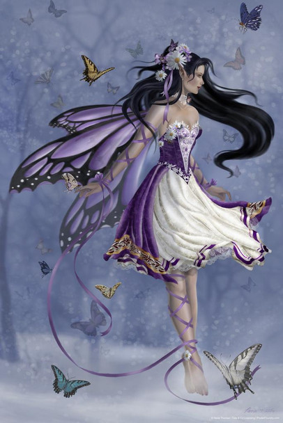 Laminated Violet Melody by Nene Thomas Poster Dry Erase Wall Art 24x36