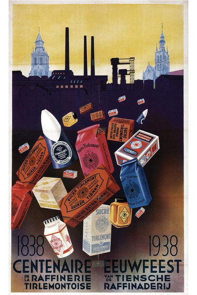 Laminated Centenaire Eeuwfeest 1938 Vintage Illustration Art Deco Vintage French Wall Art Nouveau 1920 French Advertising Vintage Poster Prints Art Nouveau Decor Poster Dry Erase Wall Art 16x24