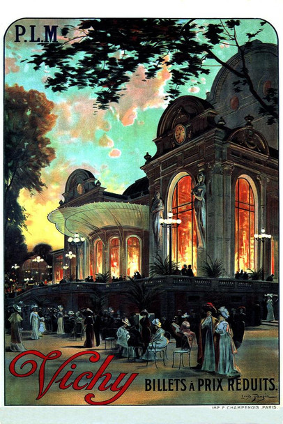 Laminated Vichy Vintage Illustration Travel Art Deco Vintage French Wall Art Nouveau 1920 French Advertising Vintage Poster Prints Art Nouveau Decor Poster Dry Erase Wall Art 16x24