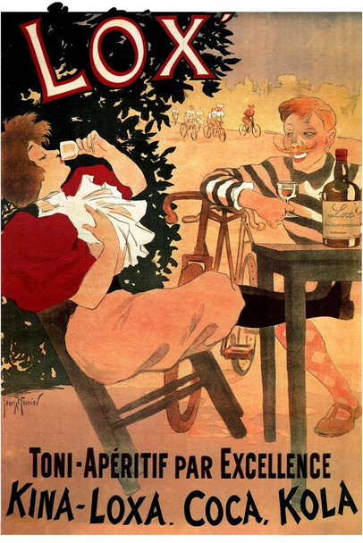 Laminated Lox Cola Drink Vintage Illustration Art Deco Vintage French Wall Art Nouveau French Advertising Vintage Poster Prints Art Nouveau Decor Poster Dry Erase Wall Art 16x24