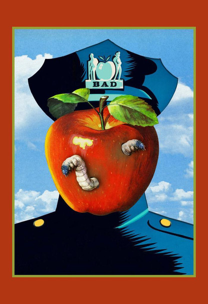 Bad Apple Surreal Funny Pop Art Poster Cool Wall Art Print Poster 24x36