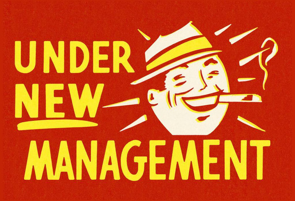 Under New Management Vintage Sign Poster Retro Bar Wall Decor Cool Wall Art Print Poster 16x24