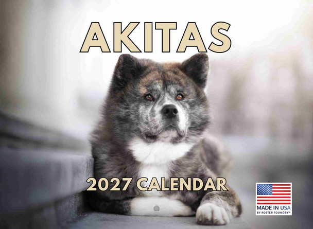 Akita Calendar 2027 Monthly Wall Calender 12 Month