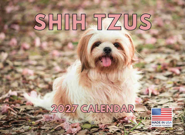 Shih Tzu Calendar 2027 Shitzu Monthly Wall Calender 12 Month