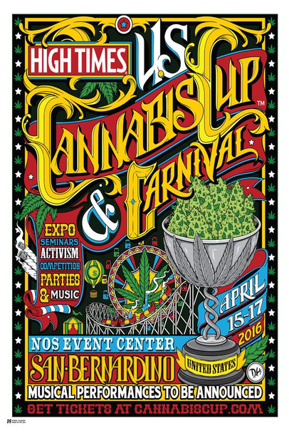 High Times Cannabis Cup and Carnival 2016 Cool Wall Art Print Poster 16x24