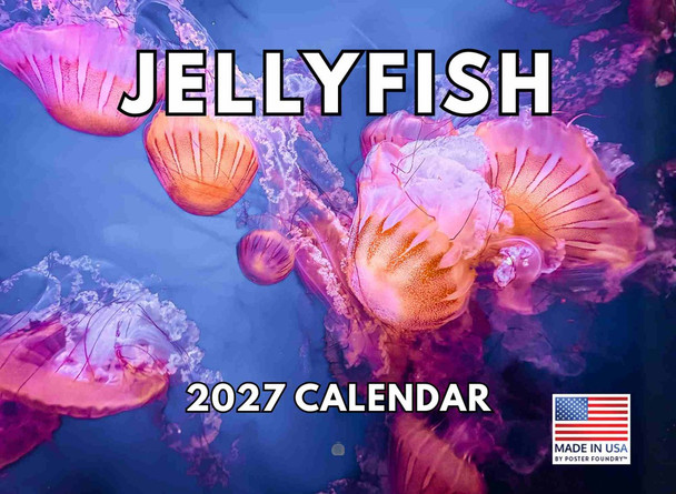 Jellyfish Calendar 2027 Monthly Wall Calender 12 Month