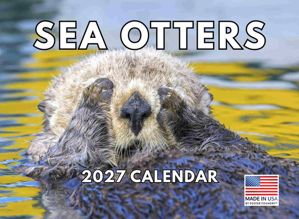 Sea Otter Calendar 2027 Monthly Wall Calender 12 Month