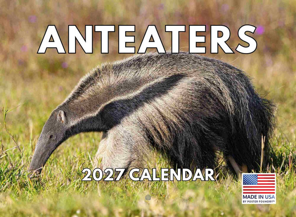 Anteater Calendar 2027 Antbear Monthly Wall Calender 12 Month