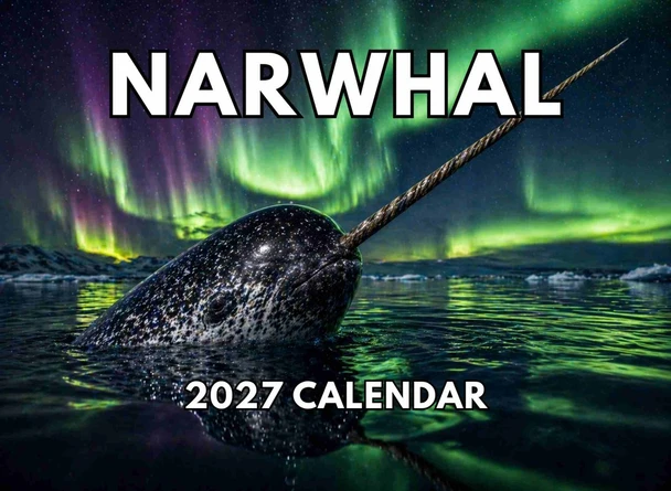 Narwhal Calendar 2027 Monthly Wall Calender 12 Month