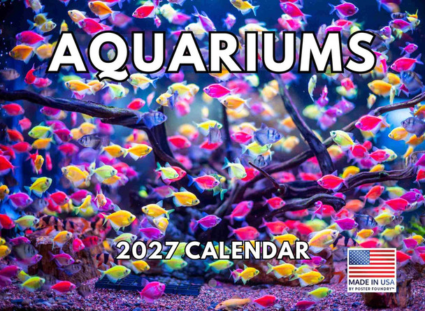 Aquarium Calendar 2027 Fish Monthly Wall Calender 12 Month
