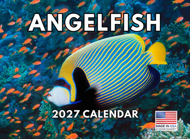 Angelfish Calendar 2027 Monthly Wall Calender 12 Month