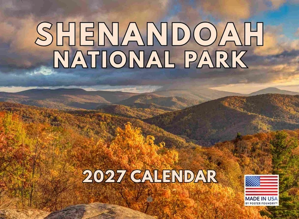 Shenandoah National Park Calendar 2027 Monthly Wall Calender 12 Month