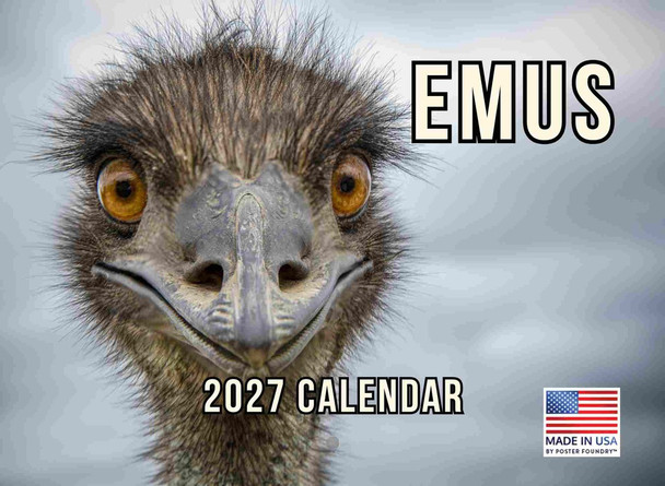Emu Calendar 2027 Monthly Wall Calender 12 Month
