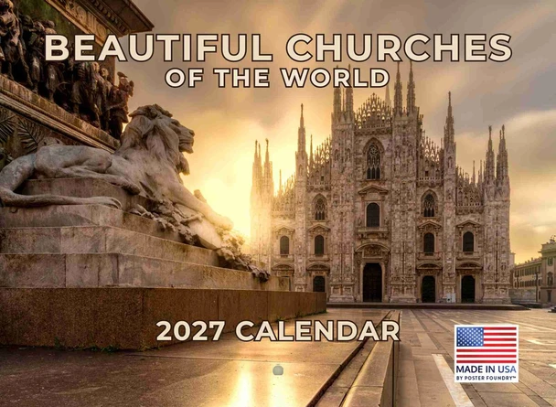 Beautiful Church Calendar 2027 Monthly Wall Calender 12 Month