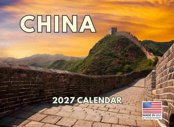 China Calendar 2027 Monthly Wall Calender 12 Month