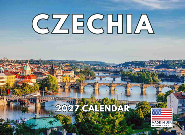 Czech Republic Calendar 2027 Czechia Monthly Wall Calender
