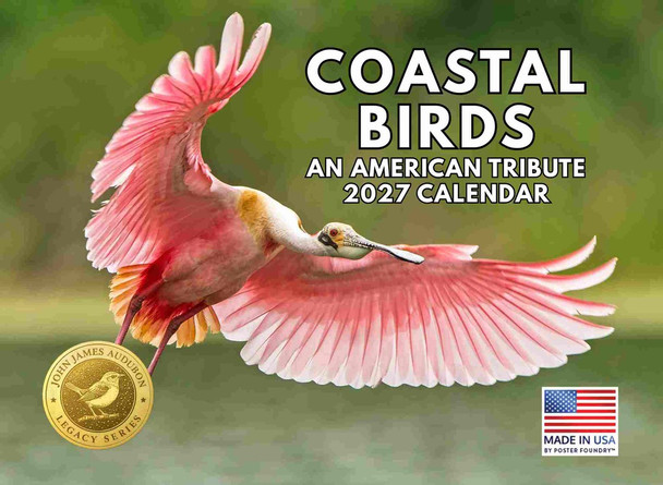 JJ Audubon Tribute Coastal Birds Calendar 2027 Monthly Wall Calender 12 Month