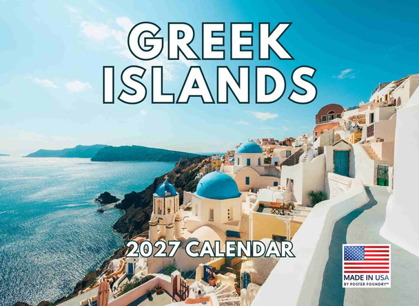 Greek Islands Calendar 2027 Monthly Wall Calender 12 Month