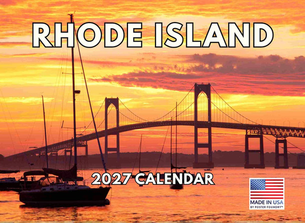 Rhode Island Calendar 2027 Monthly Wall Calender 12 Month