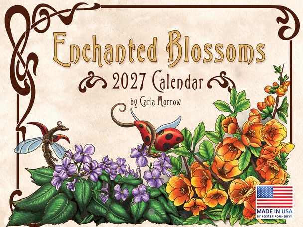Carla Morrow Enchanted Blossoms  Calendar 2027 Monthly Wall Calender 12 Month