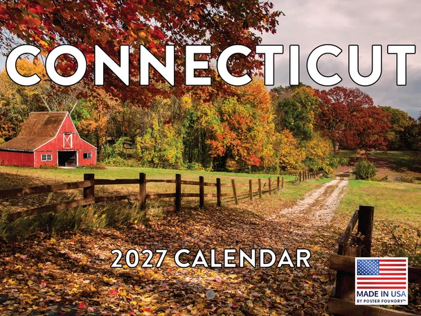 Connecticut Calendar 2027 Monthly Wall Calender 12 Month