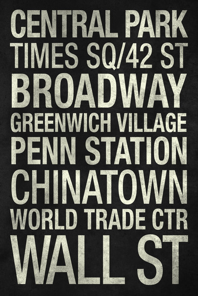 Subway Stations New York City Black and White Cool Wall Art Print Poster 12x18