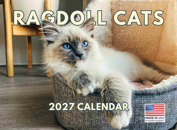 Ragdoll Cat Calendar 2027 Monthly Wall Calender 12 Month