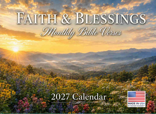 Big Bible Quote Calendar 2027 Monthly Wall Calender 12 Month