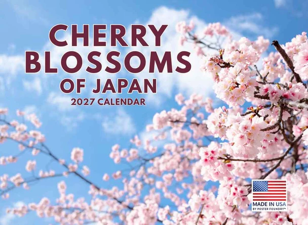 Japan Cherry Blossoms Calendar 2027 Monthly Wall Calender 12 Month