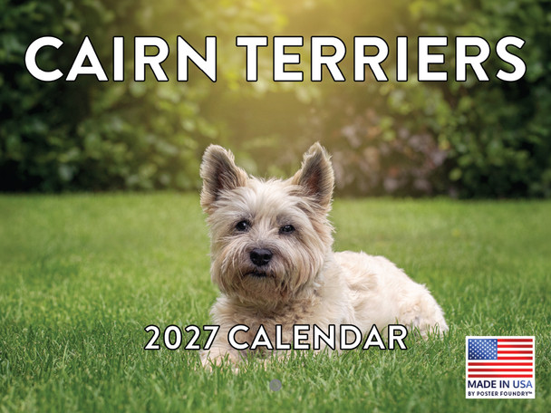 Cairn Terrier Calendar 2027 Monthly Wall Calender 12 Month