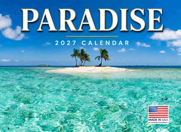 Paradise Calendar 2027 Nature Monthly Wall Calender 12 Month