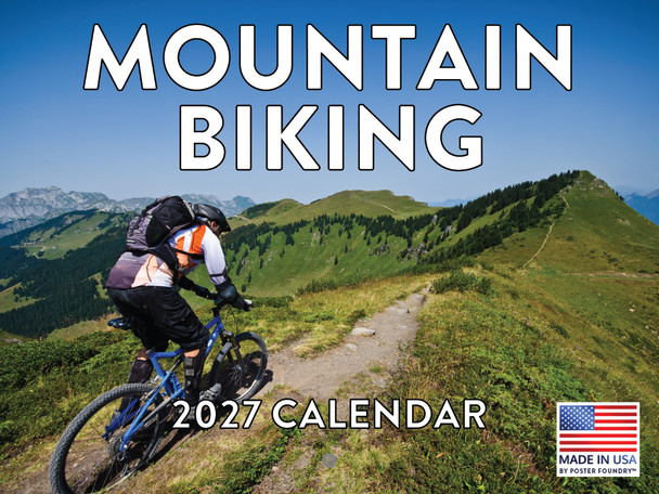 Mountain Bike Calendar 2027 Biking Bicycle Cycling Monthly Wall Calender 12 Month