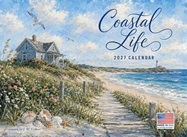 Coastal Life 2027 Calendar Wall Monthly Beach