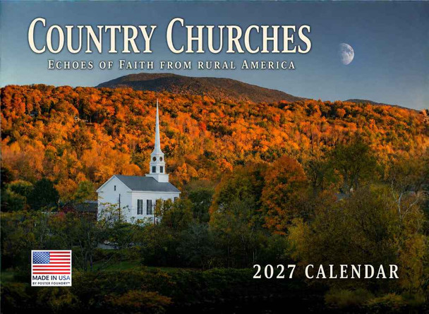 Country Churches Calendar 2027 Wall
