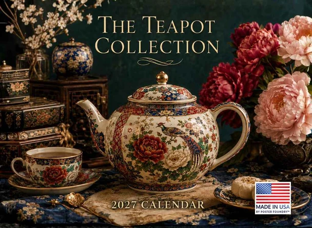 Teapots 2027 Calendar Monthly Wall