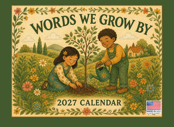 Words We Grow By Calendar 2027 Monthly Wall Calender 12 Month