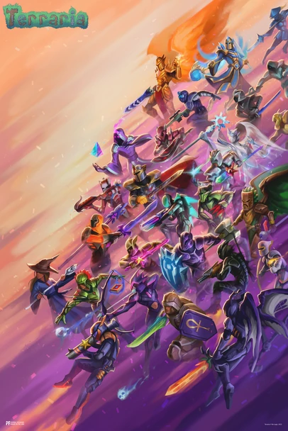 Terraria 10th Anniversary Game Print Poster 12x18