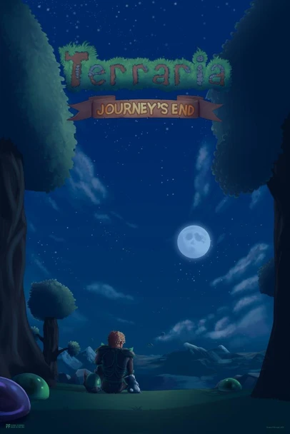 Terraria Journeys End Night Game Print Poster 16x24