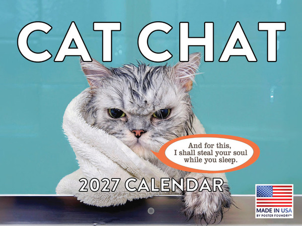 Funny Cat Calendar 2027 Monthly Wall Calender 12 Month