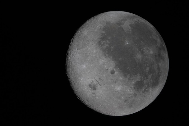 Laminated NASA Full Moon Orientale Basin Space Photo Poster Dry Erase Wall Art 12x18