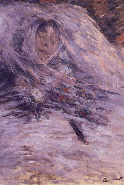 Claude Monet Camille Monet On Her Deathbed Impressionist French Nature Landscape Painting Cool Wall Art Print Poster 24x36
