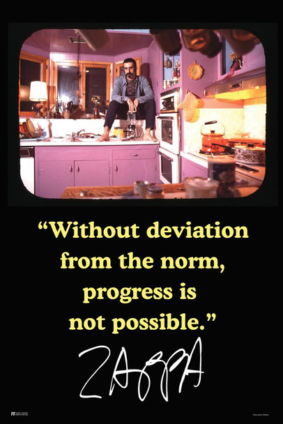 Laminated Frank Zappa Quote Poster Dry Erase Wall Art 24x36