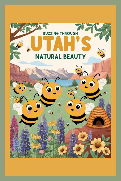 Laminated Utah Bees Buzzing Through Natures Beauty Travel Poster Poster Dry Erase Wall Art 24x36