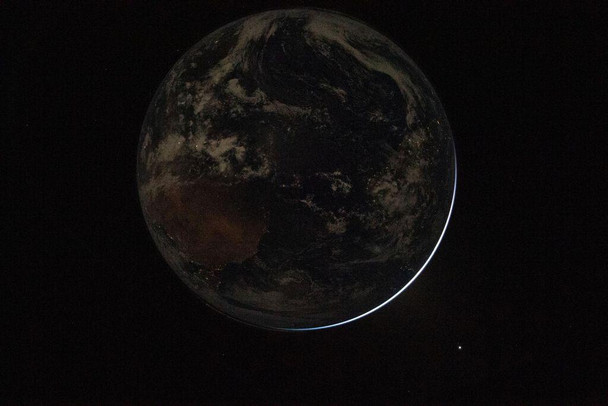 Laminated NASA Artemis II Backlit Earth Space Photo Poster Dry Erase Wall Art 24x36