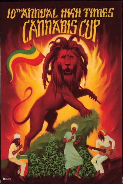 Laminated High Times 10th Cannabis Cup Poster Dry Erase Wall Art 16x24