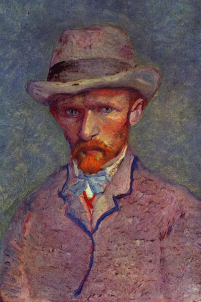 Vincent Van Gogh Self Portrait with Grey Felt Hat Van Gogh Wall Art Impressionist Portrait Painting Style Fine Art Home Decor Realism Decorative Wall Decor Cool Wall Art Print Poster 24x36