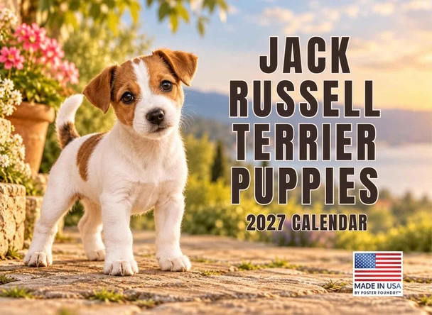 Baby Jack Russell Terrier Calendar 2027 Monthly Wall Calender 12 Month
