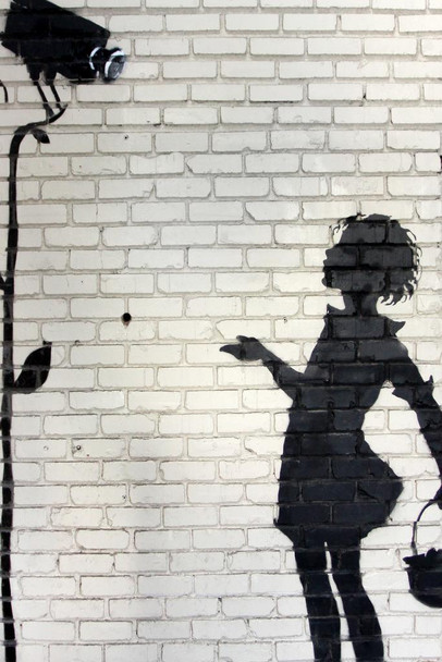 Banksy Flower Girl Street Art Banksy Canvas Print Bansky Modern Art Grafitti Canvas Wall Art Street Art Prints Graffiti Art For Wall Art Canvas Retro Pop Art Cool Wall Art Print Poster 24x36